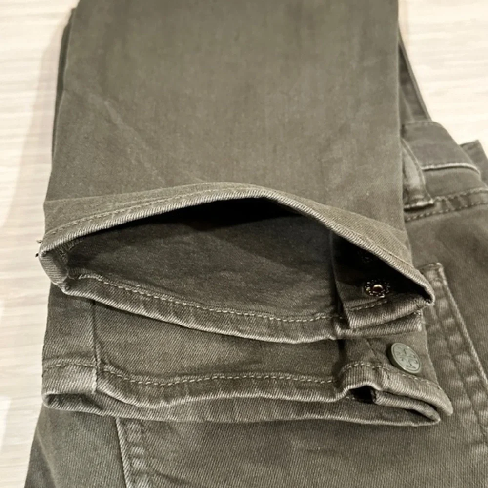 Tory Burch Green Mid-Rise Skinny‎ Leg Jeans